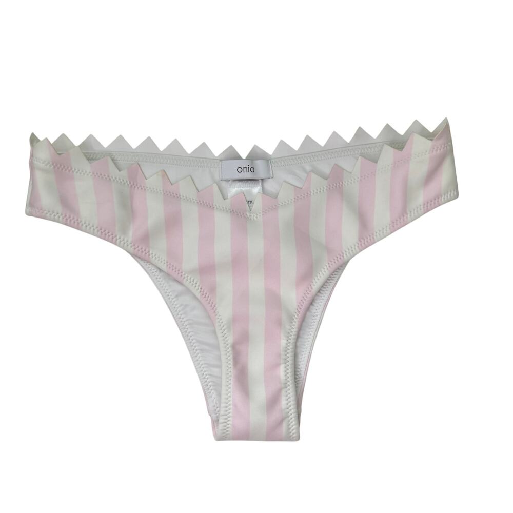 Onia Astrid Bikini Bottom Cradle Pink Stripe XS Retail $120